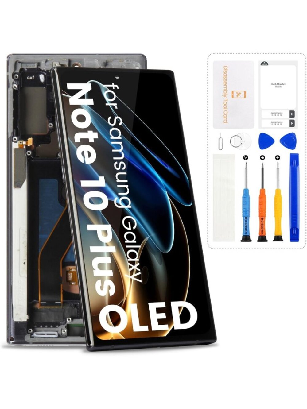 Samsung Galaxy Note 10 Plus OLED Screen Replacement with Frame - Black Display